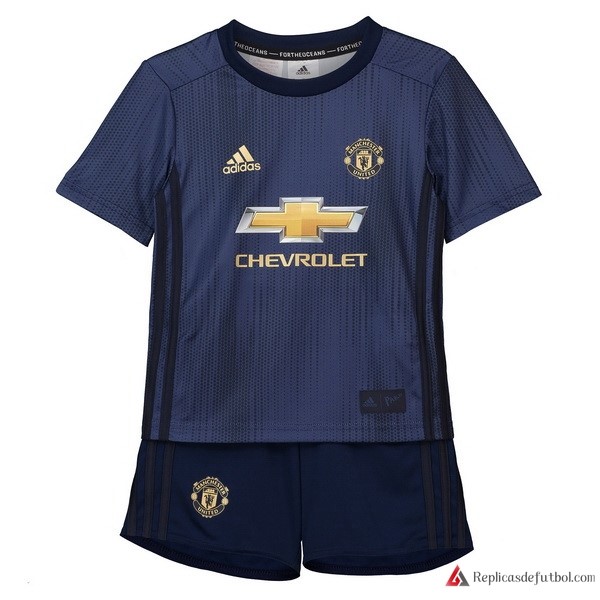 Camiseta Manchester United Tercera equipación Niños 2018-2019 Azul